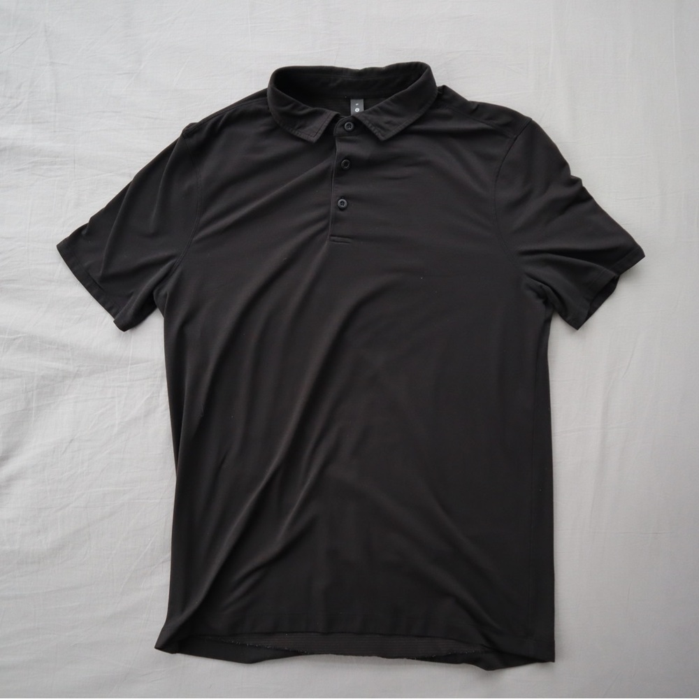 Lululemon Black Polo Shirt - Picture 1 of 4